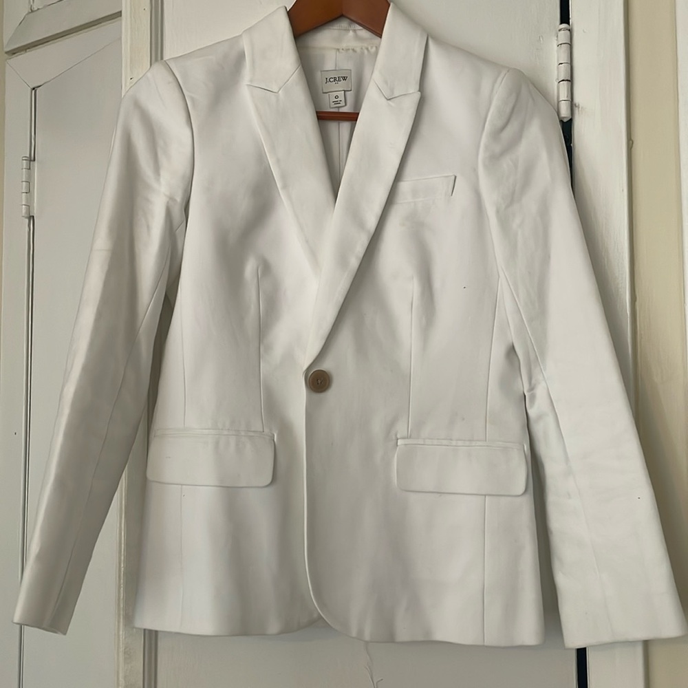 J.Crew Tailored White Blazer - Size 0